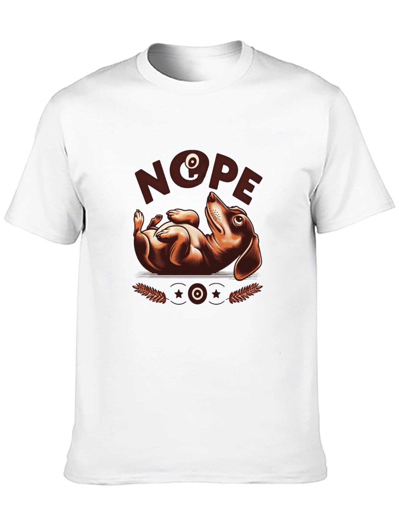 Nope Dachshund Graphic Tee - Funny Dog Lover Shirt