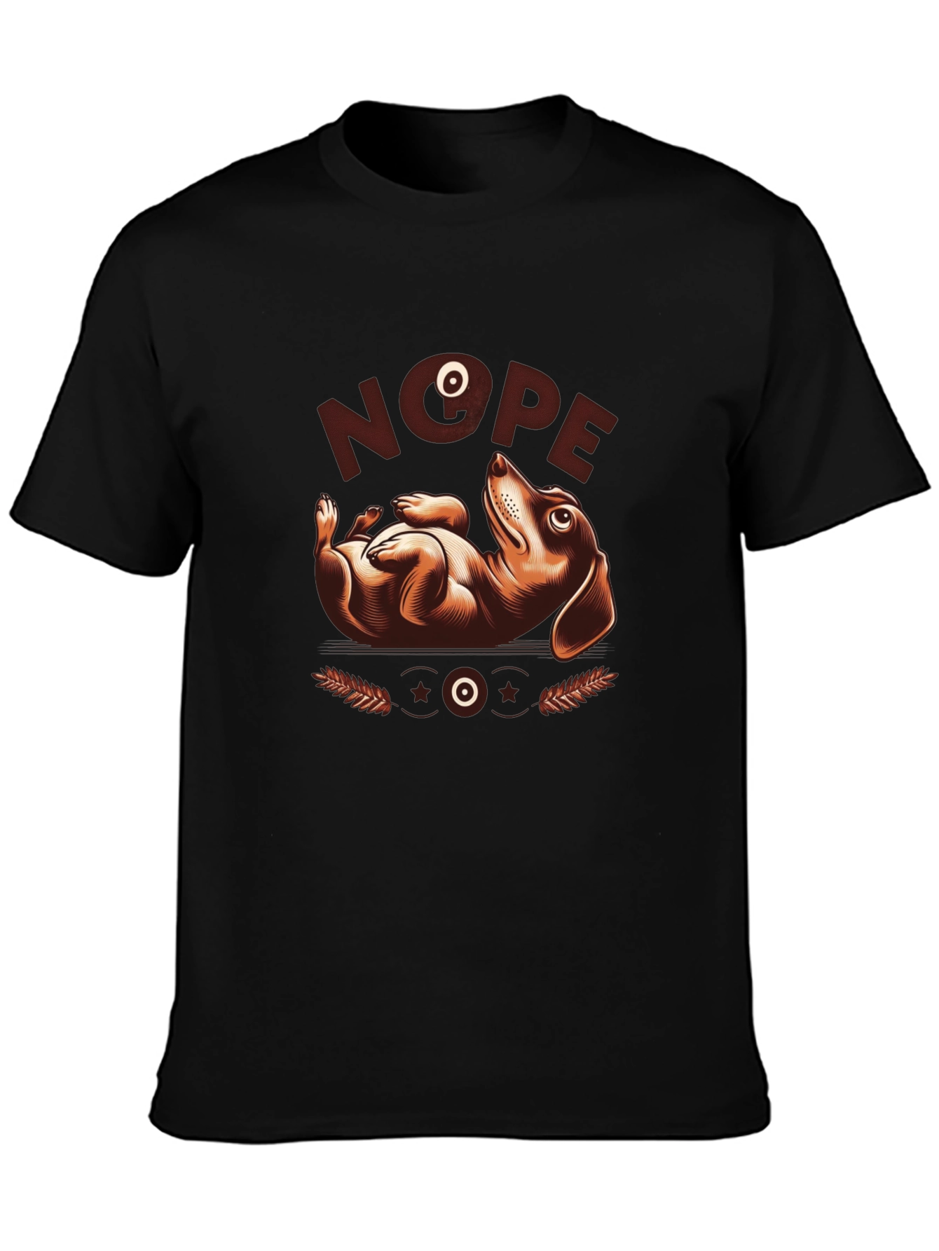 Nope Dachshund Graphic Tee - Funny Dog Lover Shirt