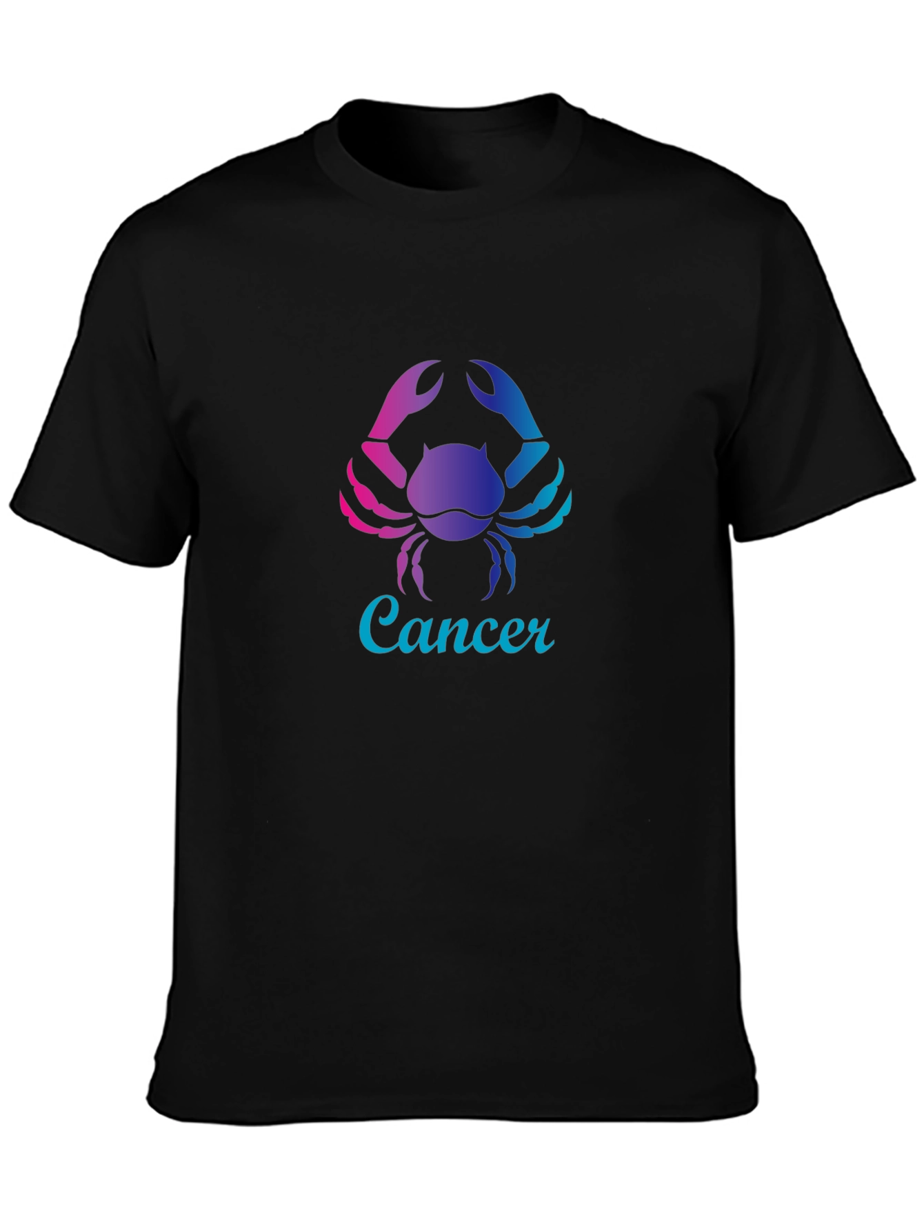 Cancer Zodiac T-Shirt - Gradient Crab Design