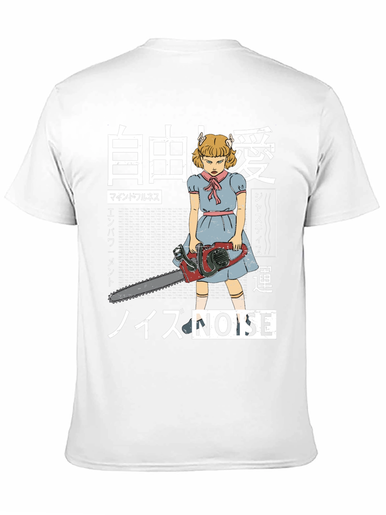 Creepy Girl Chainsaw Graphic Tee