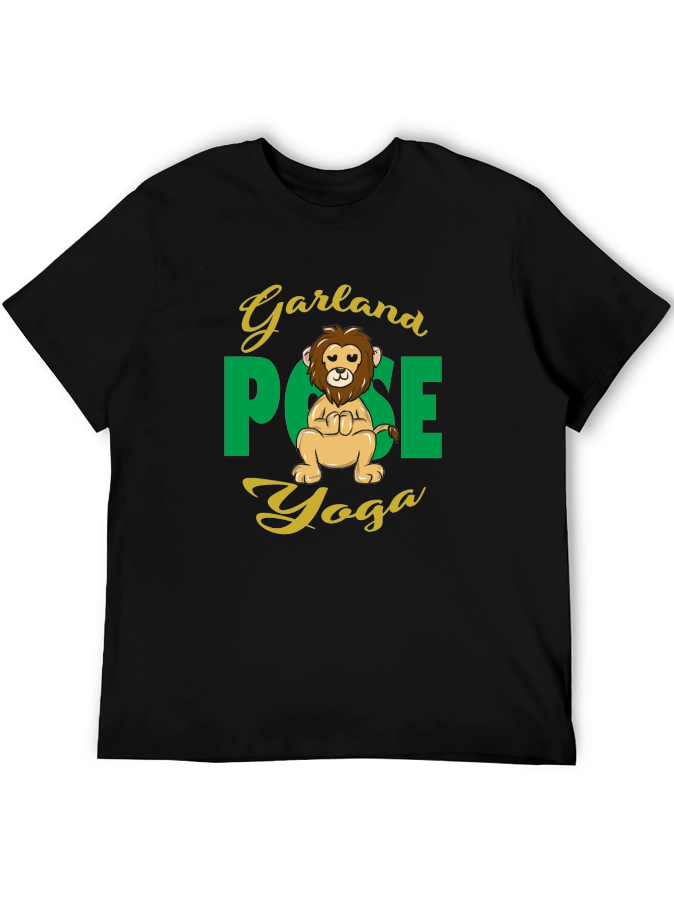 Garland Pose Yoga Lion Graphic Tee