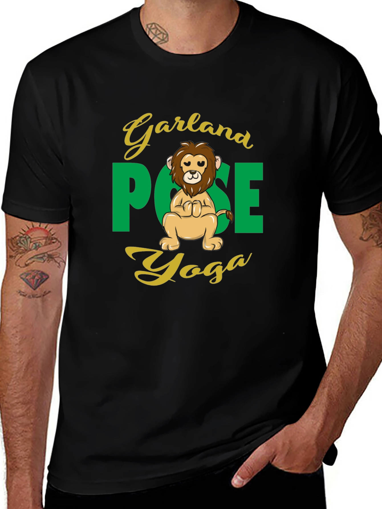 Garland Pose Yoga Lion Graphic Tee