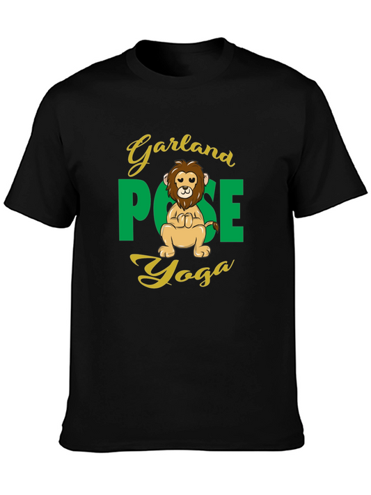 Garland Pose Yoga Lion Graphic Tee