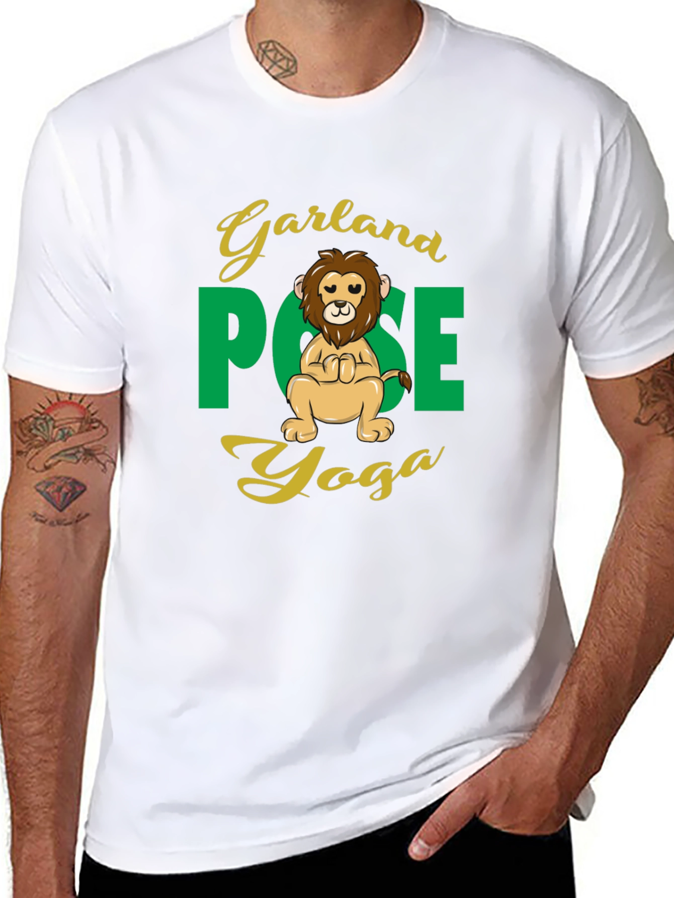 Garland Pose Yoga Lion Graphic Tee