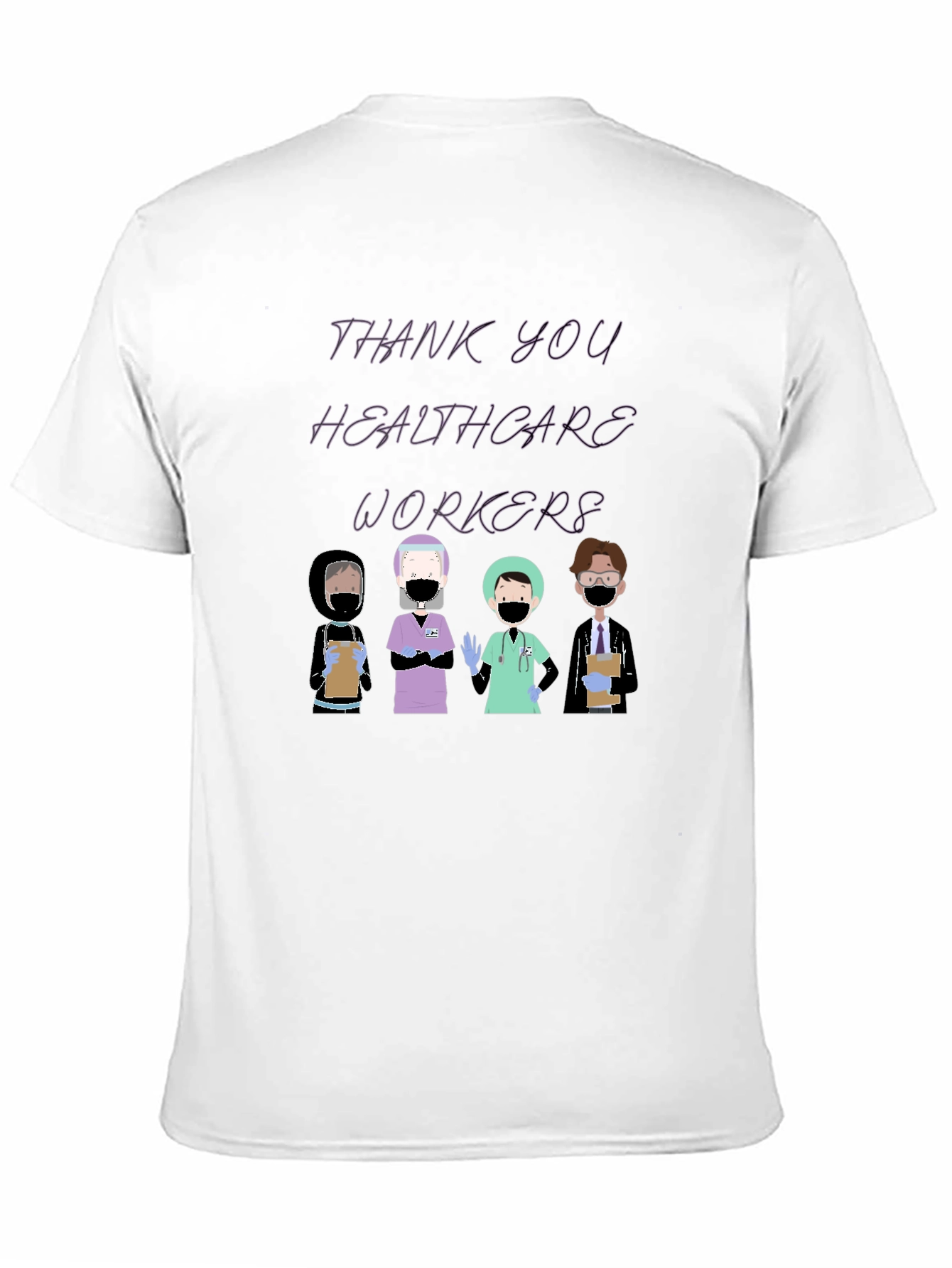 Thank You Healthcare Workers Black Graphic Tee