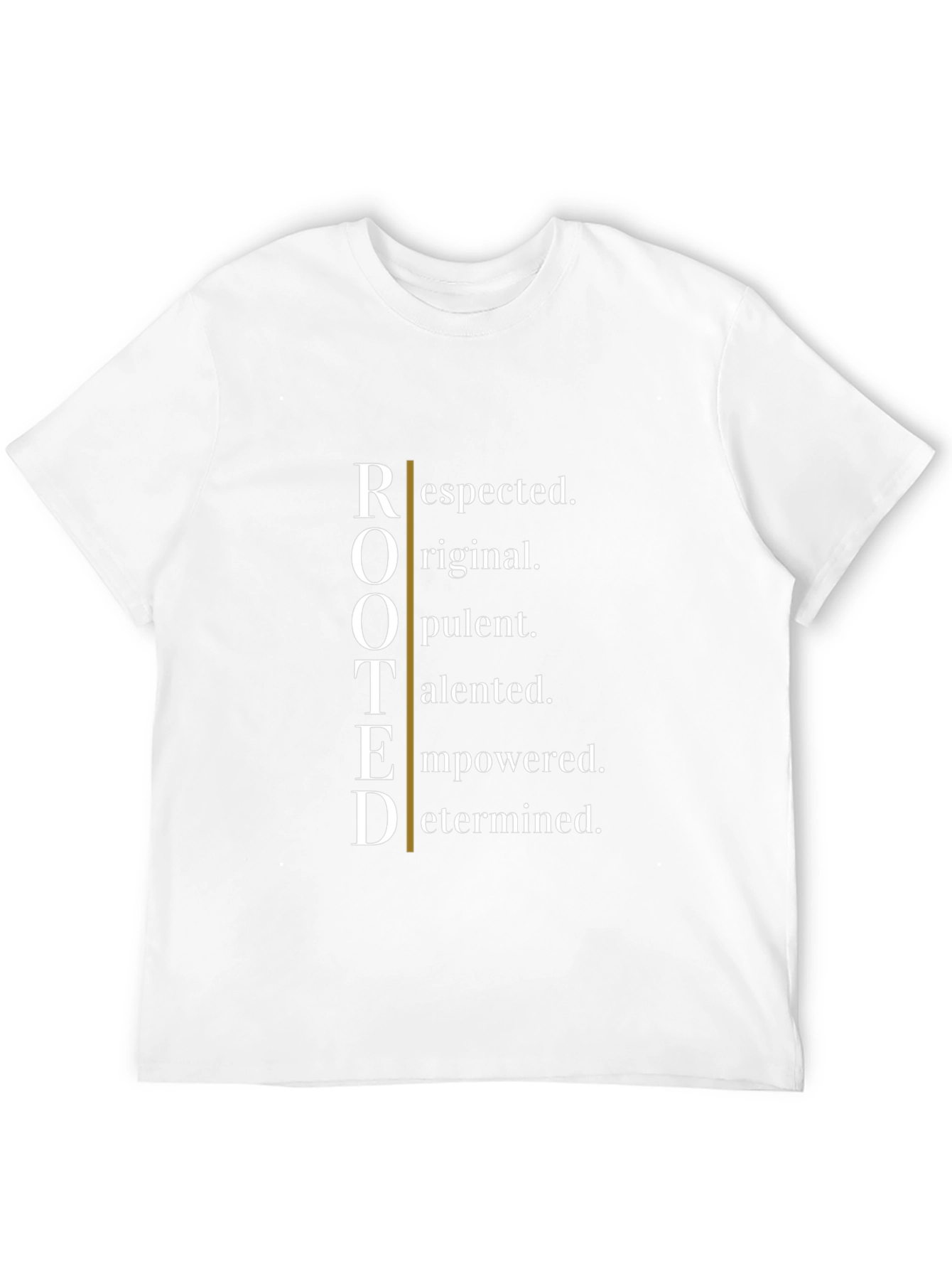 ROOTED Black Graphic Tee - Empowering Design