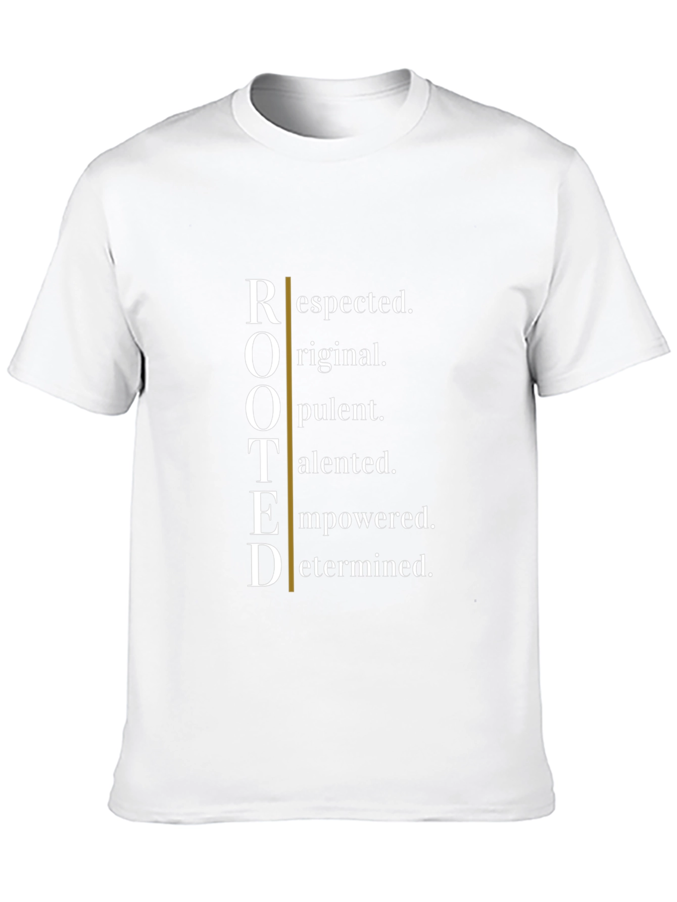 ROOTED Black Graphic Tee - Empowering Design
