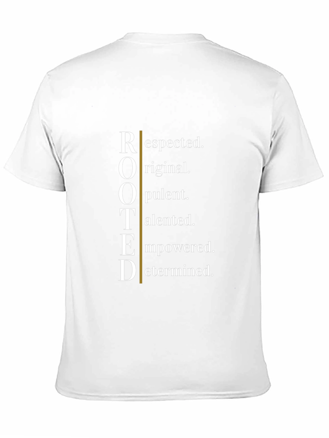 ROOTED Black Graphic Tee - Empowering Design
