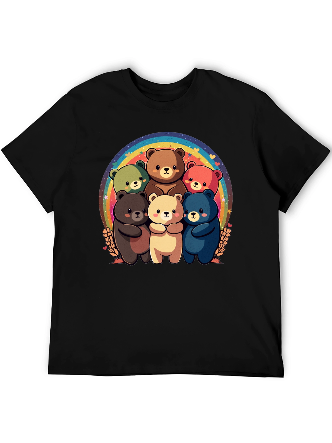Rainbow Bear Family T-Shirt - Cute Graphic Tee