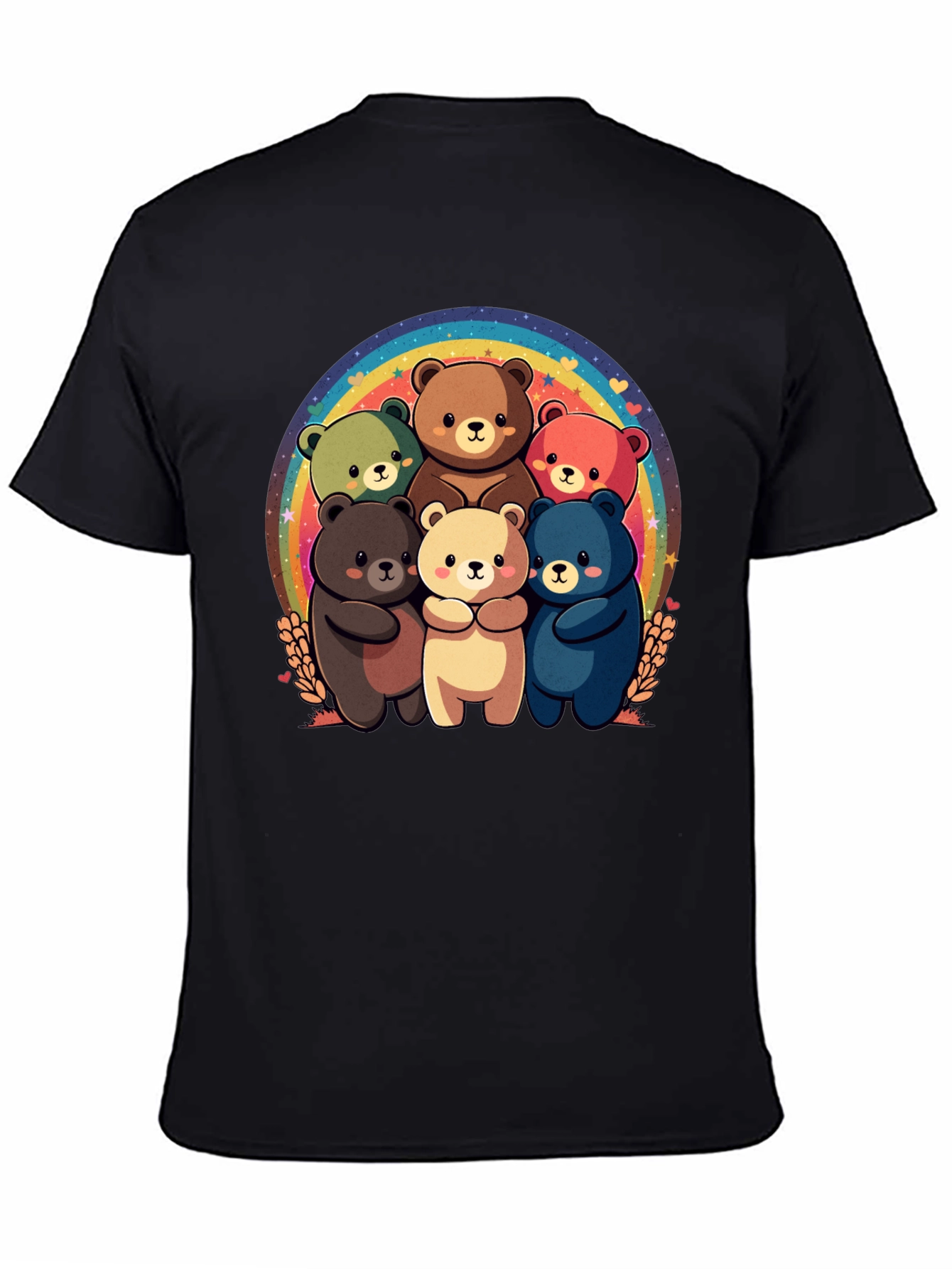 Rainbow Bear Family T-Shirt - Cute Graphic Tee
