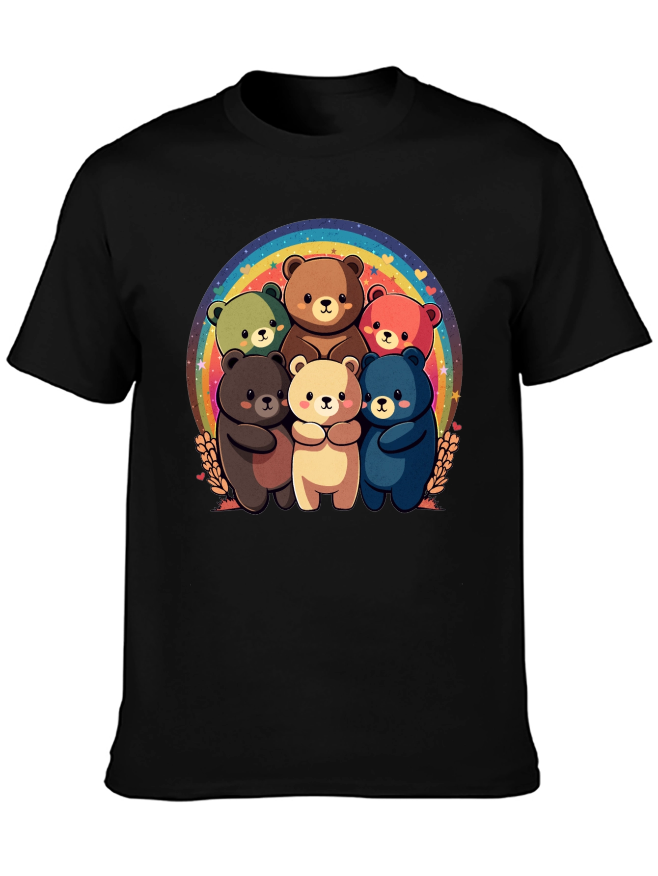 Rainbow Bear Family T-Shirt - Cute Graphic Tee
