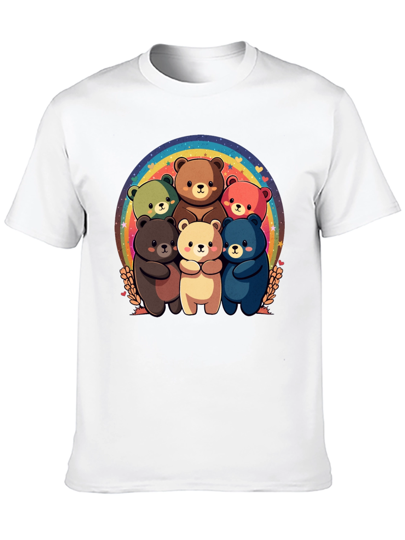 Rainbow Bear Family T-Shirt - Cute Graphic Tee