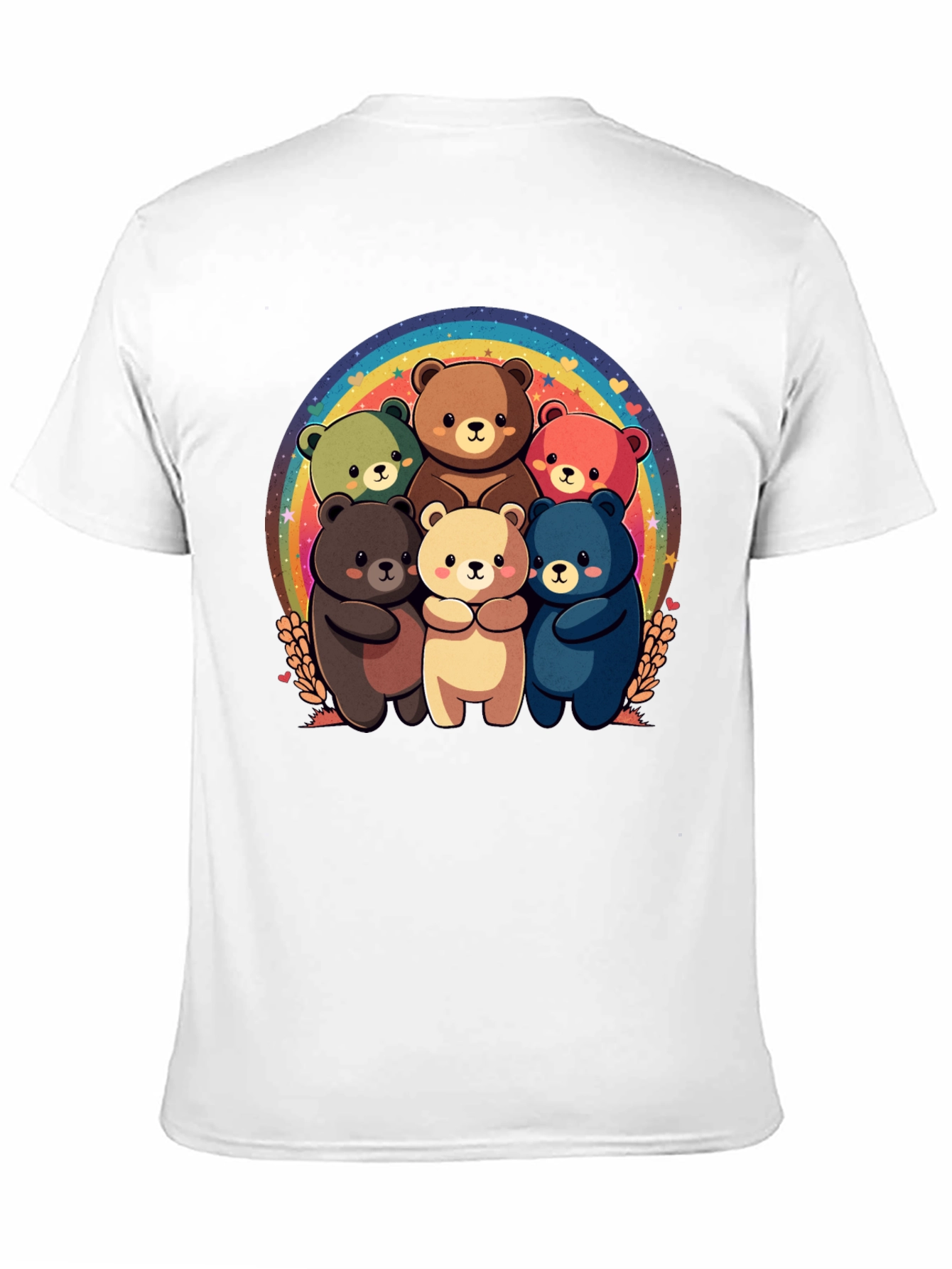 Rainbow Bear Family T-Shirt - Cute Graphic Tee