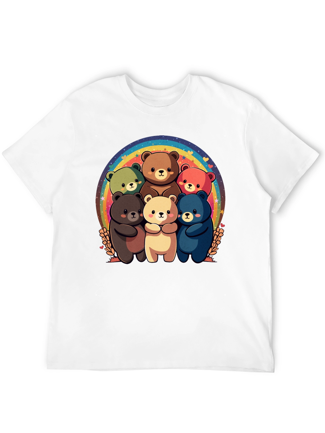 Rainbow Bear Family T-Shirt - Cute Graphic Tee