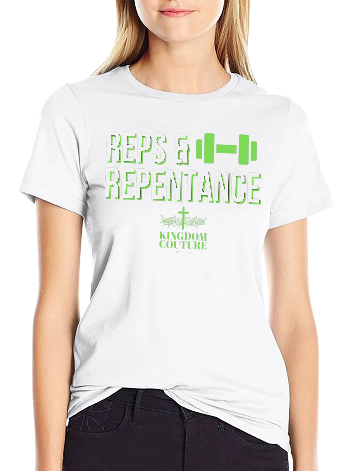 Reps & Repentance Fitness T-Shirt - Kingdom Couture