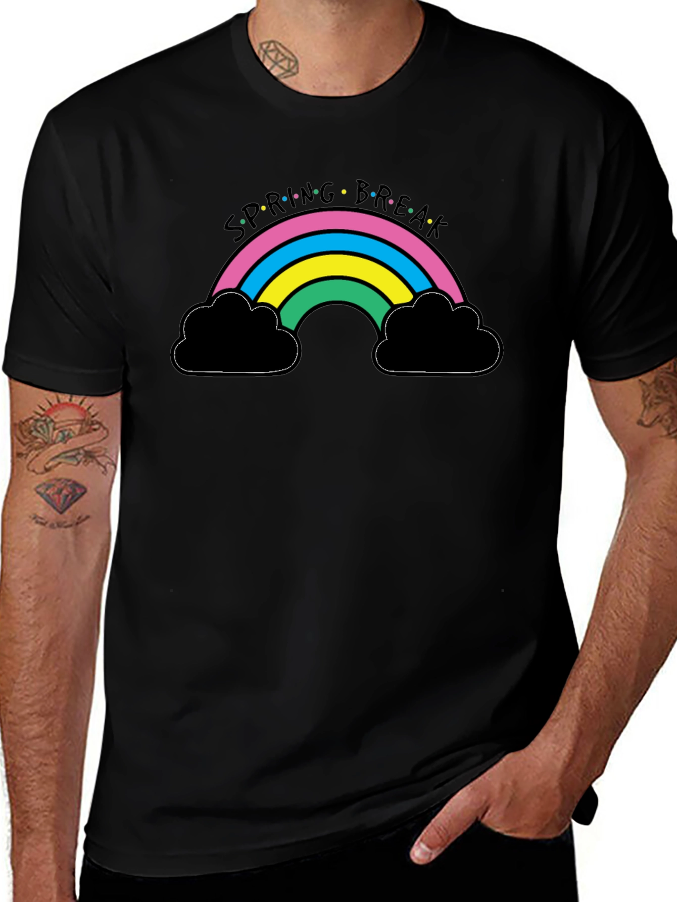 Spring Break Rainbow Graphic Tee