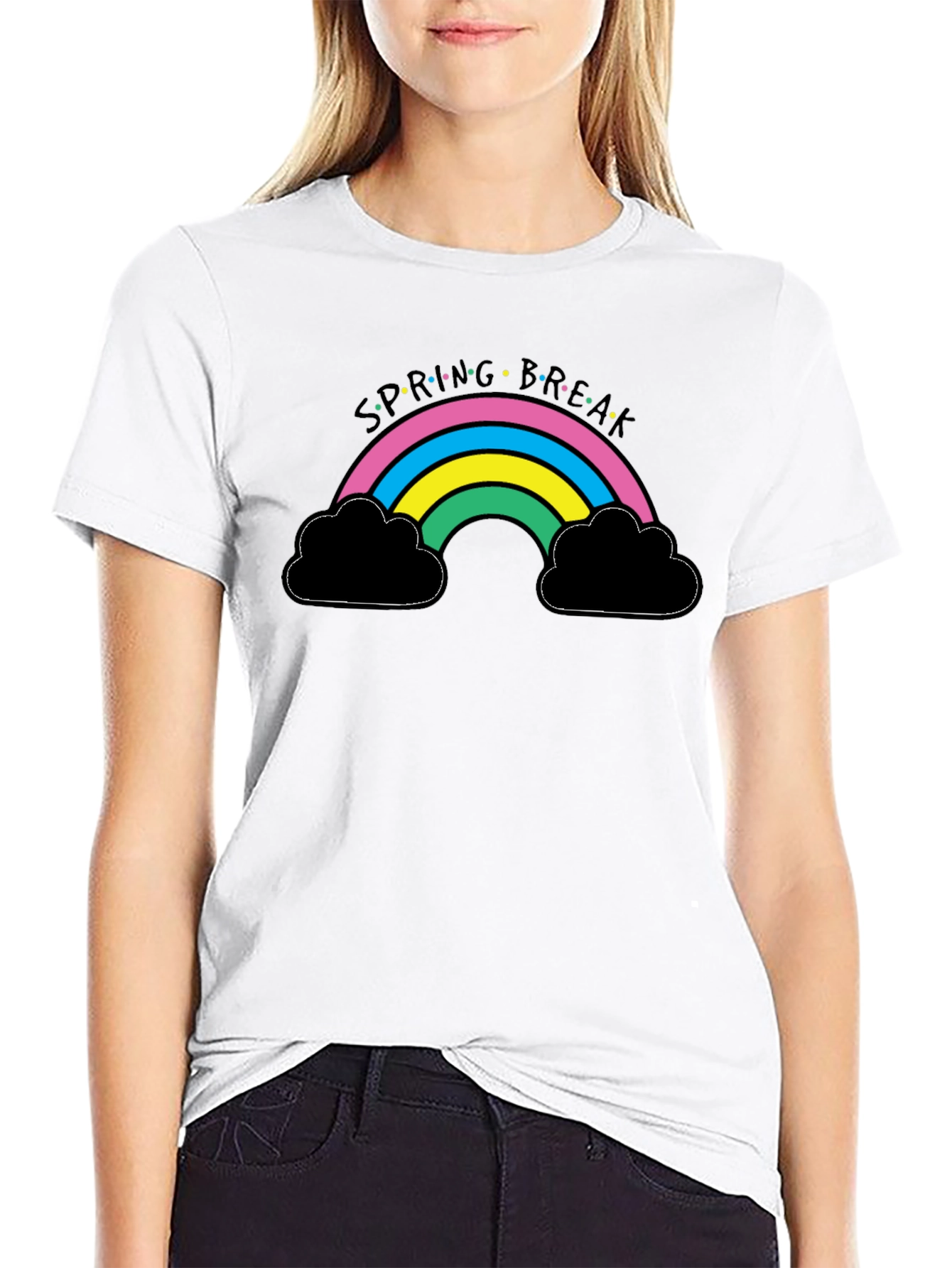 Spring Break Rainbow Graphic Tee