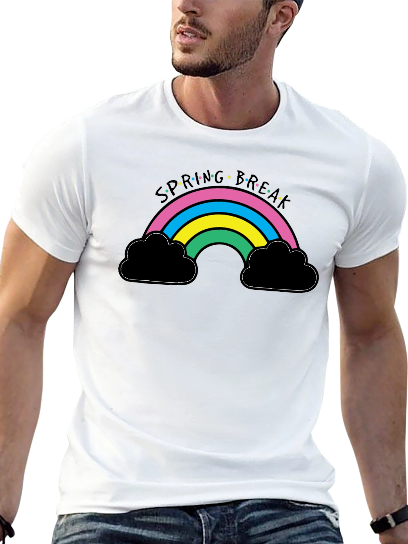 Spring Break Rainbow Graphic Tee