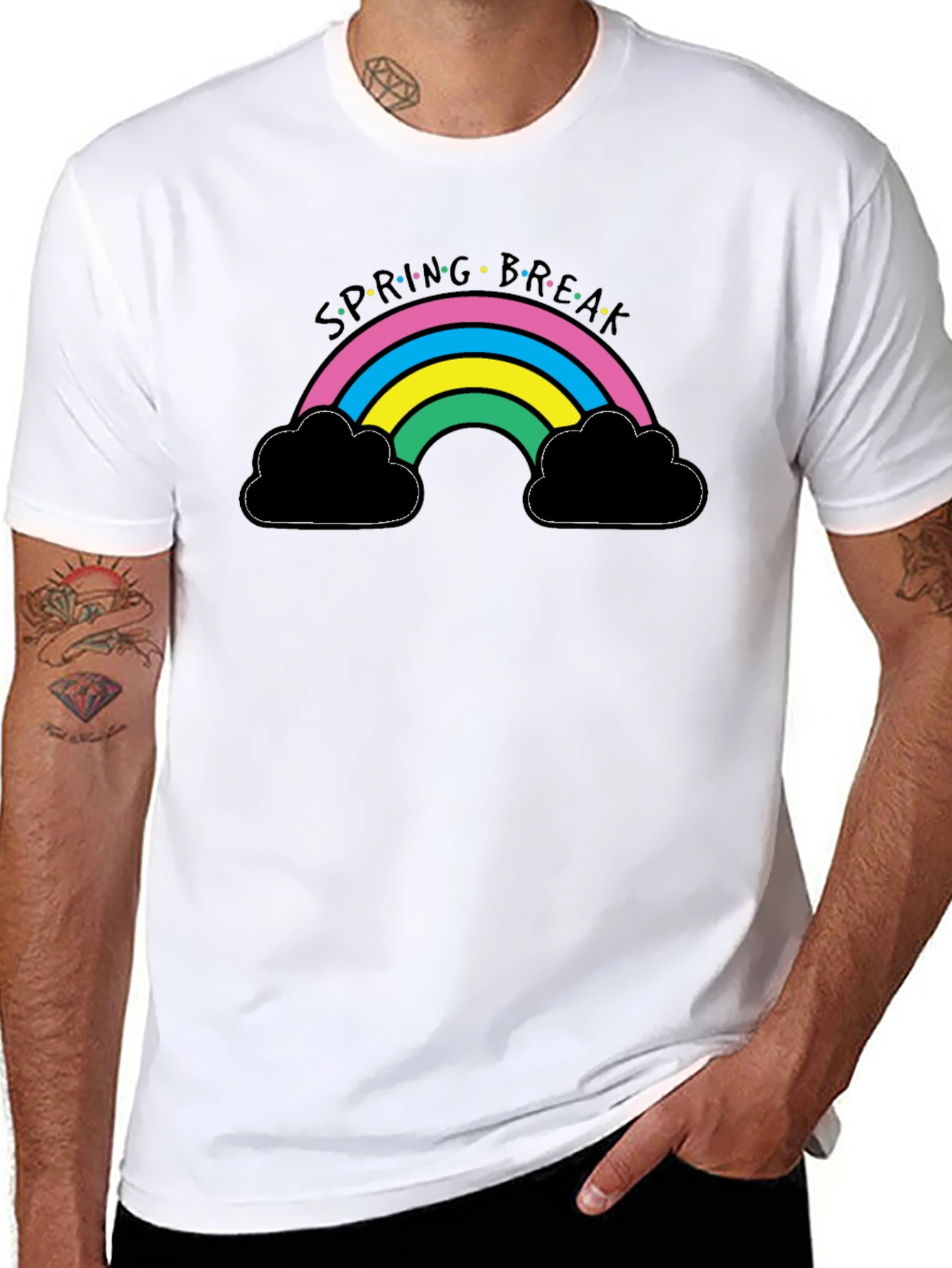 Spring Break Rainbow Graphic Tee