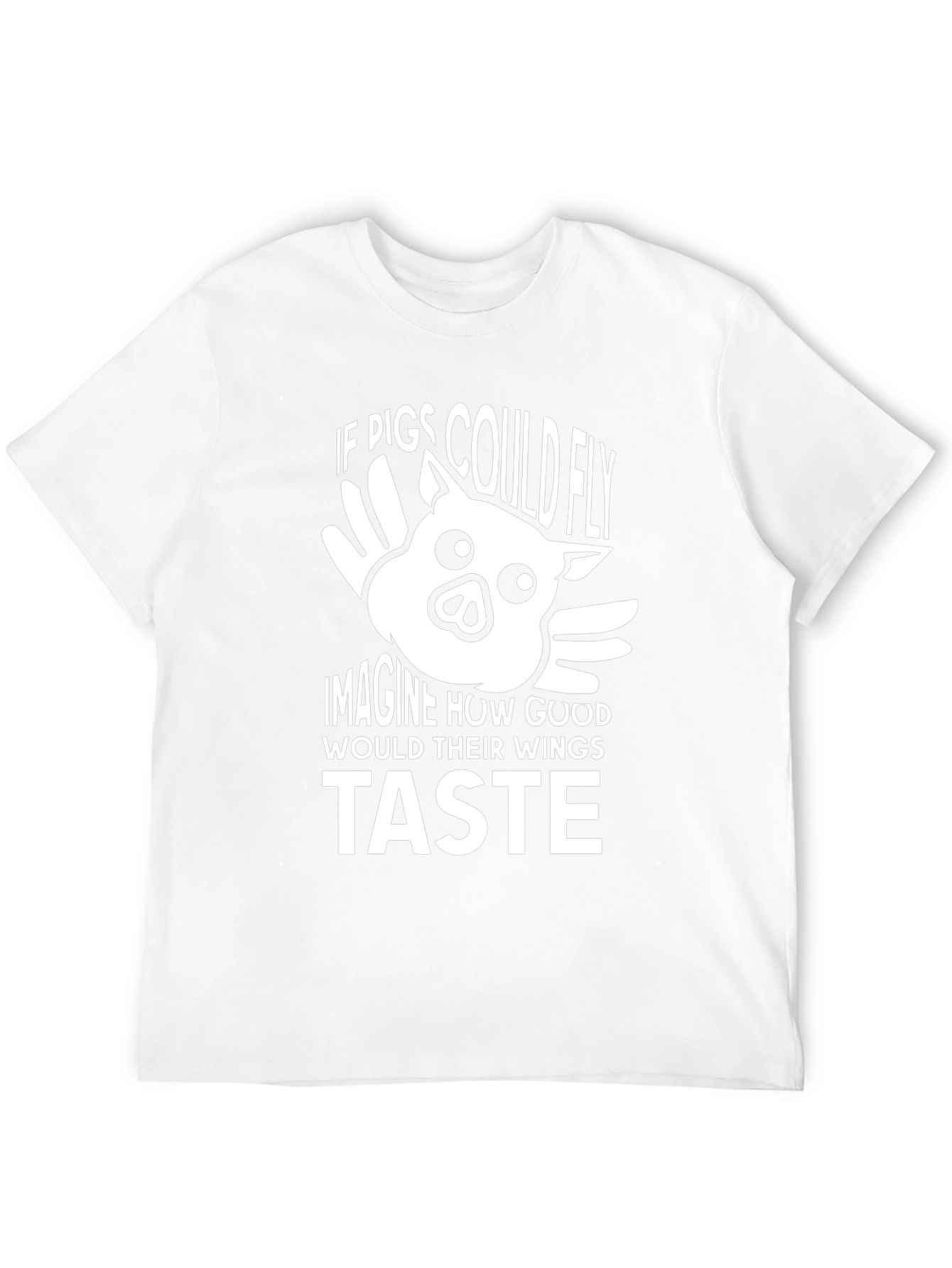 Funny Pig Wings Graphic T-Shirt - Unisex Black Tee