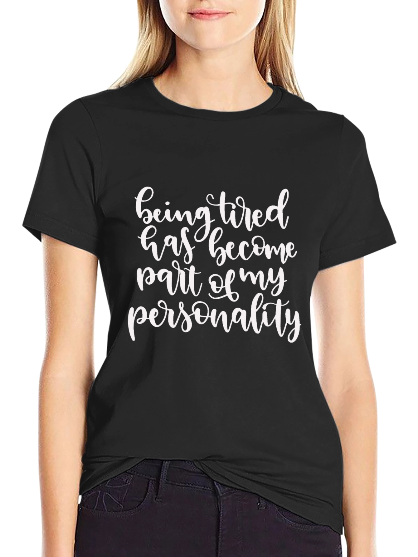 Funny Tired Personality Graphic Tee