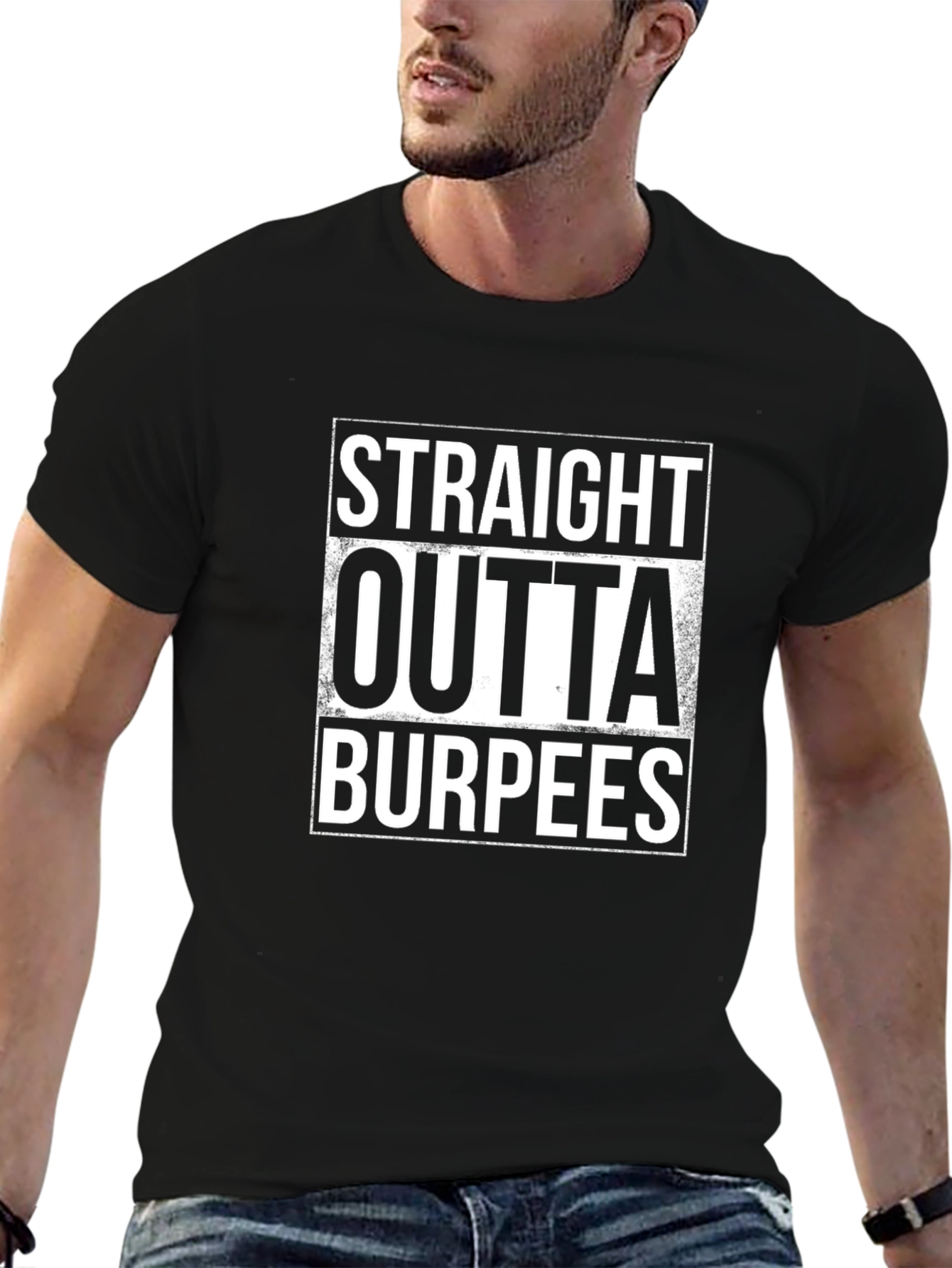 Straight Outta Burpees Black T-Shirt