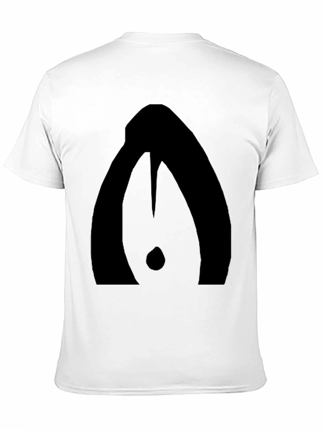 Modern Abstract Graphic Print Black T-Shirt