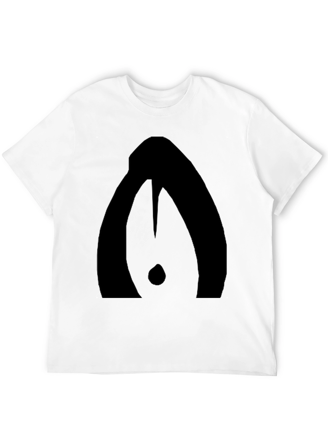 Modern Abstract Graphic Print Black T-Shirt