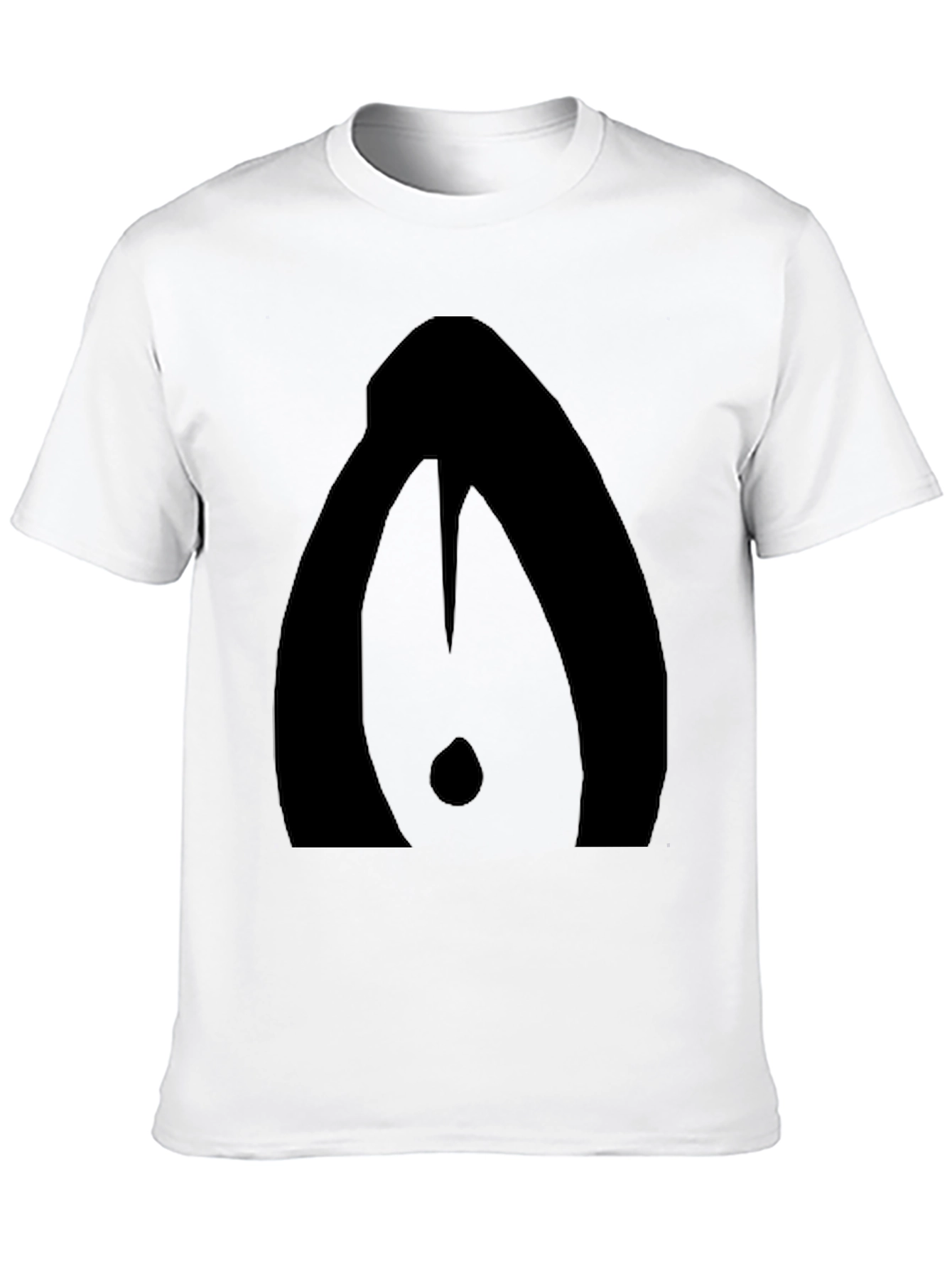 Modern Abstract Graphic Print Black T-Shirt