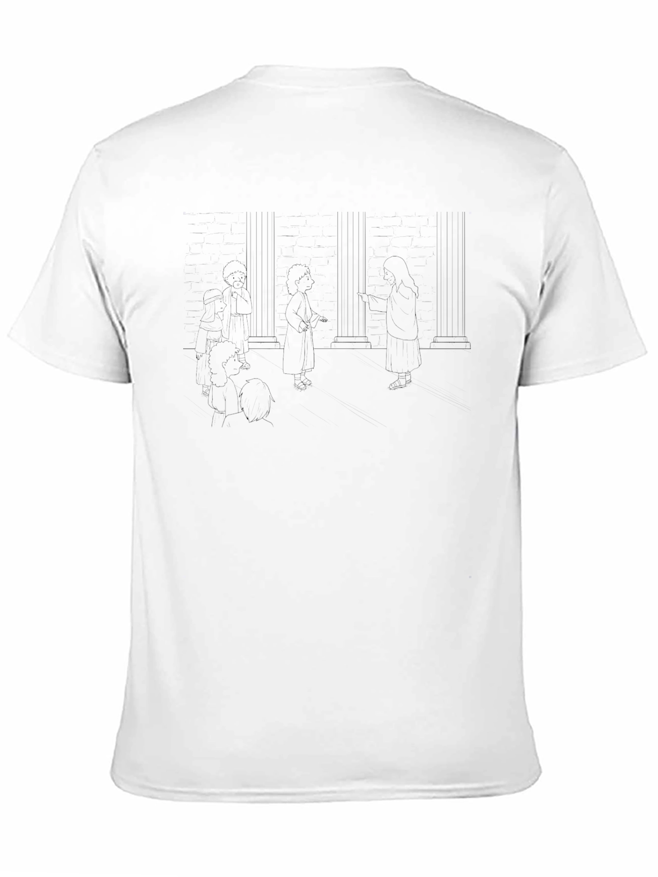 Mens Graphic Print Black Cotton T-Shirt