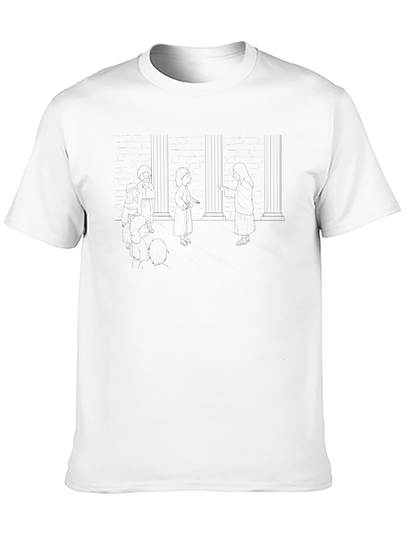 Mens Graphic Print Black Cotton T-Shirt