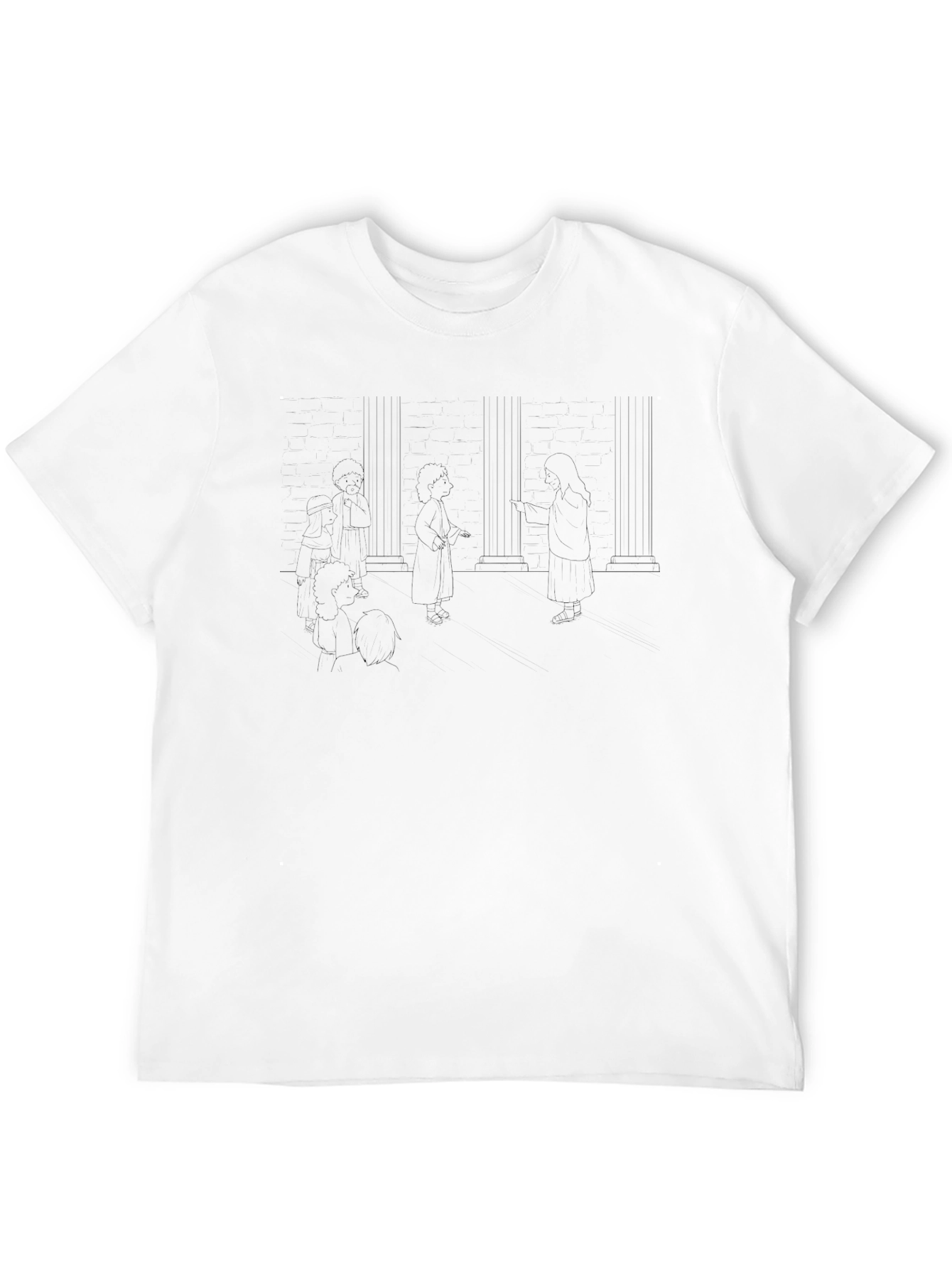 Mens Graphic Print Black Cotton T-Shirt