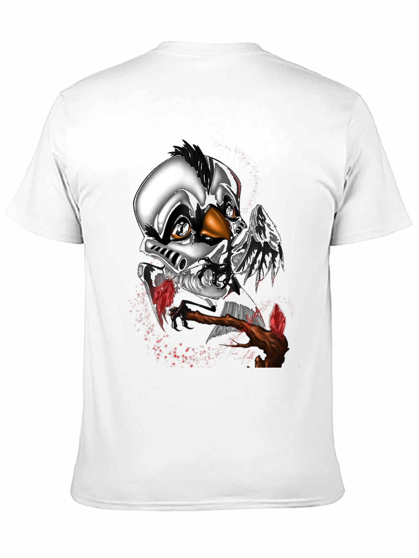 Metallic Cyborg Chicken T-Shirt