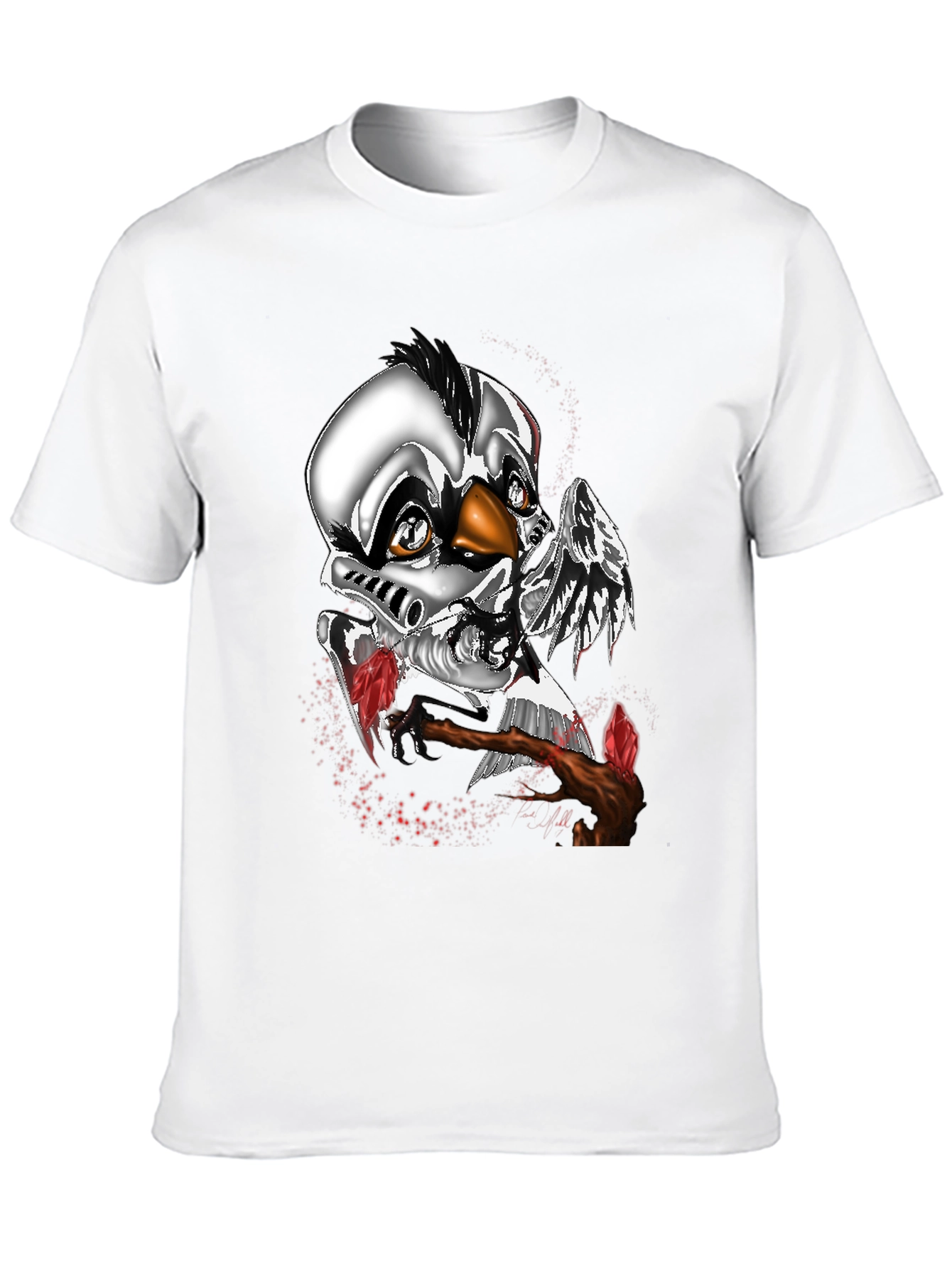 Metallic Cyborg Chicken T-Shirt