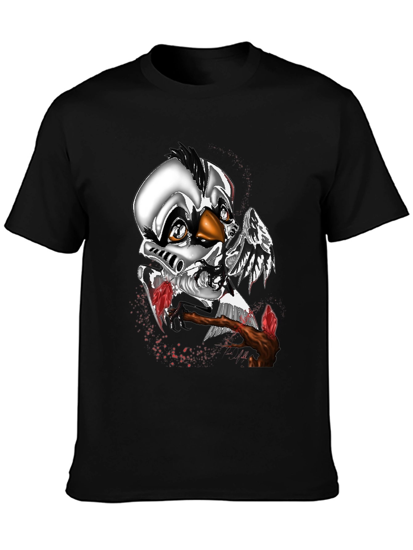 Metallic Cyborg Chicken T-Shirt