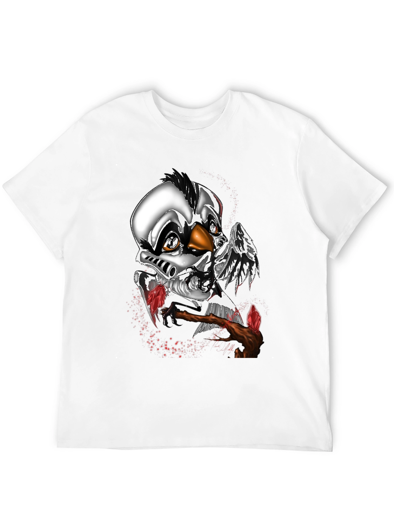 Metallic Cyborg Chicken T-Shirt