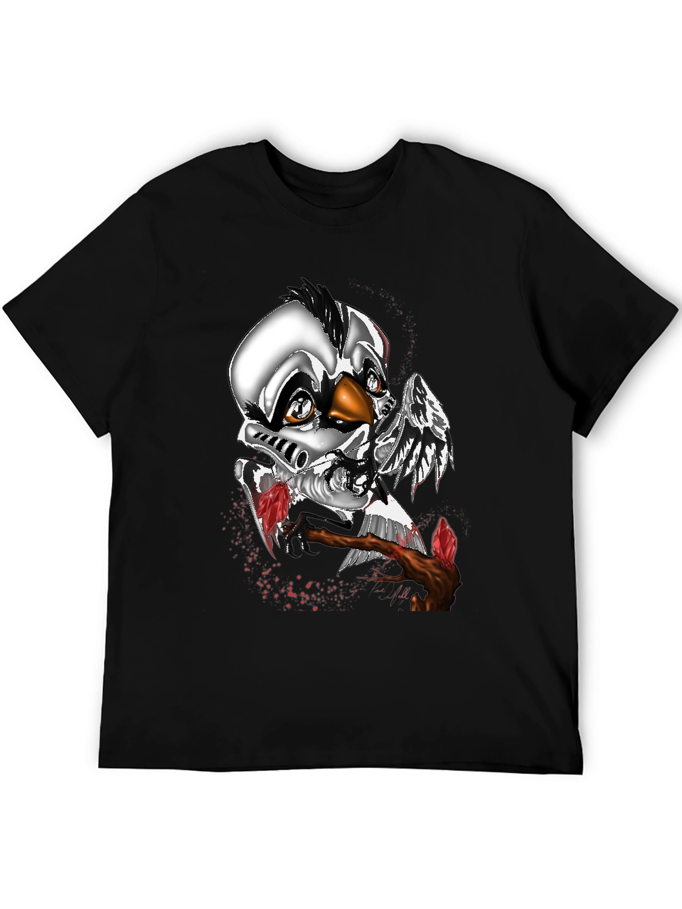 Metallic Cyborg Chicken T-Shirt