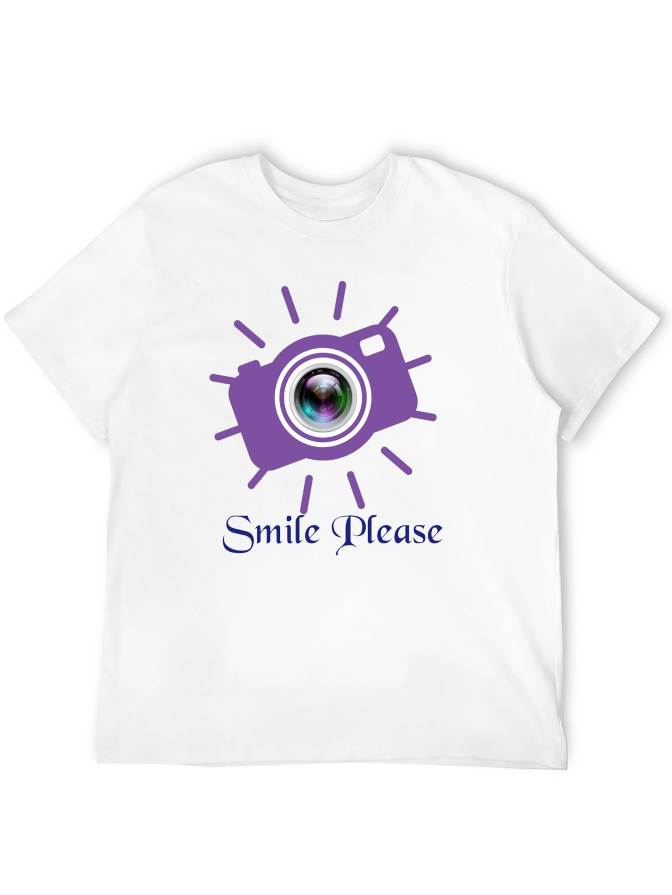 Smile Please Camera Graphic T-Shirt