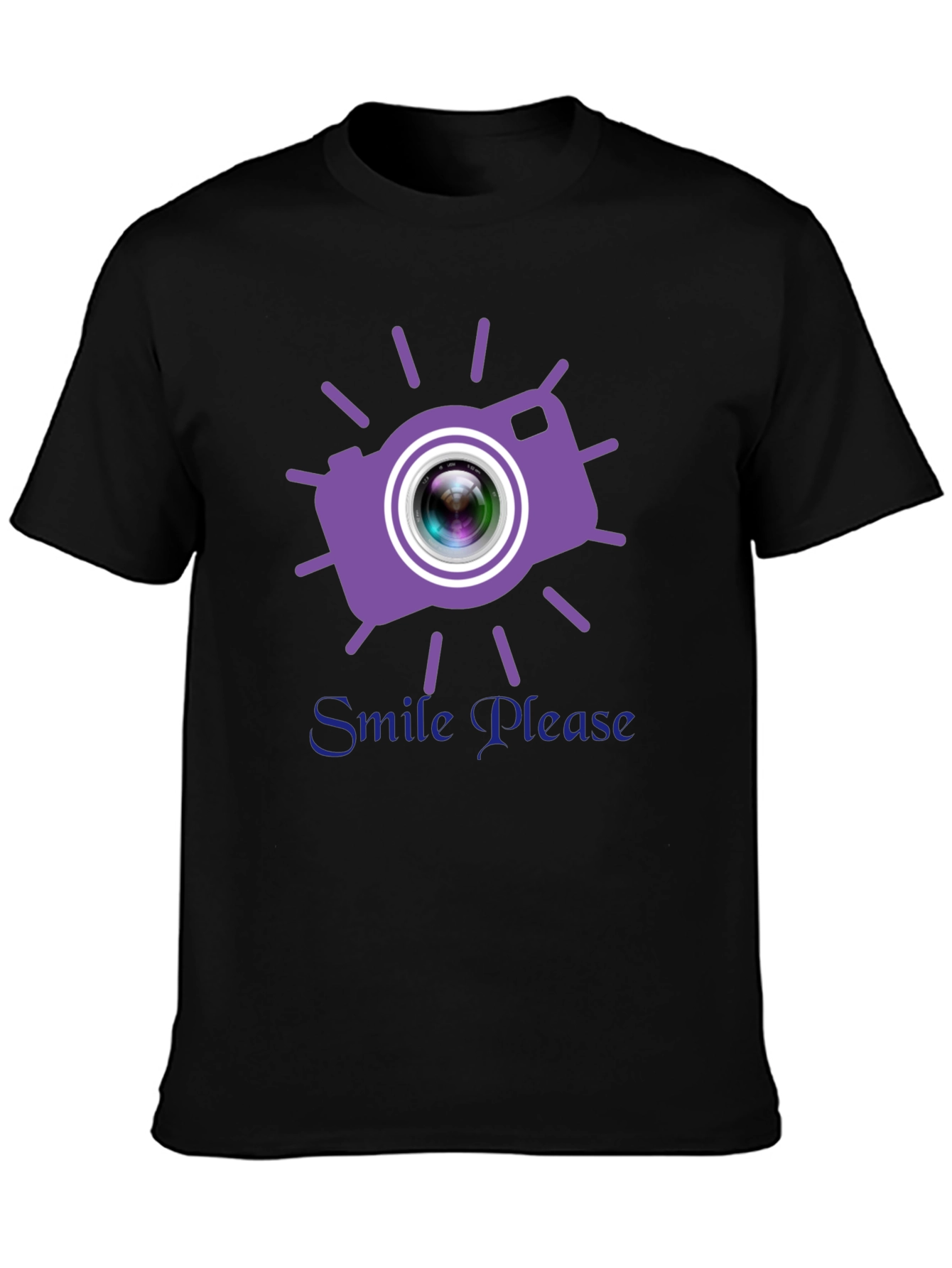 Smile Please Camera Graphic T-Shirt