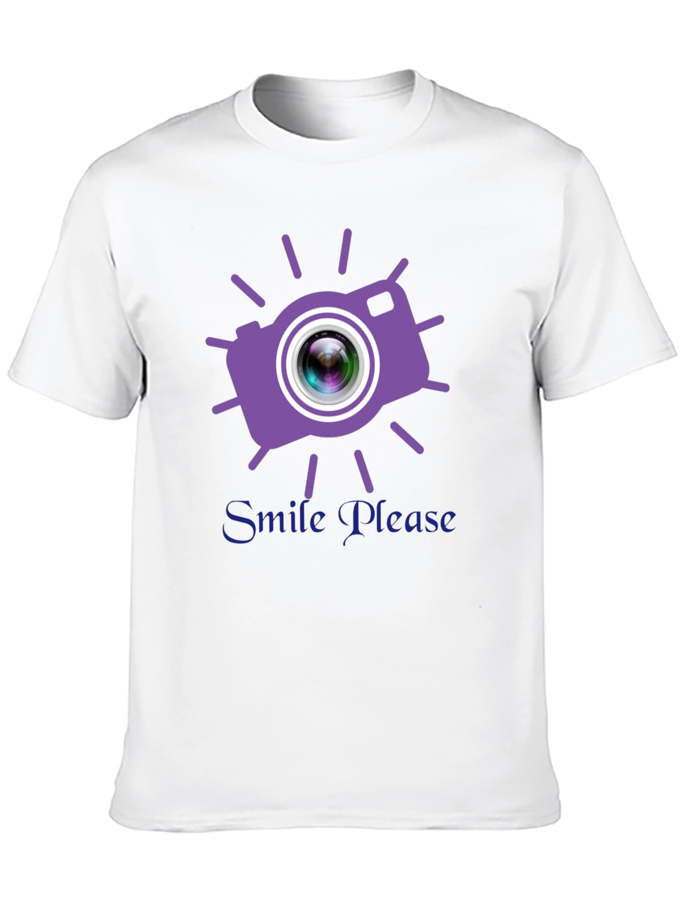 Smile Please Camera Graphic T-Shirt
