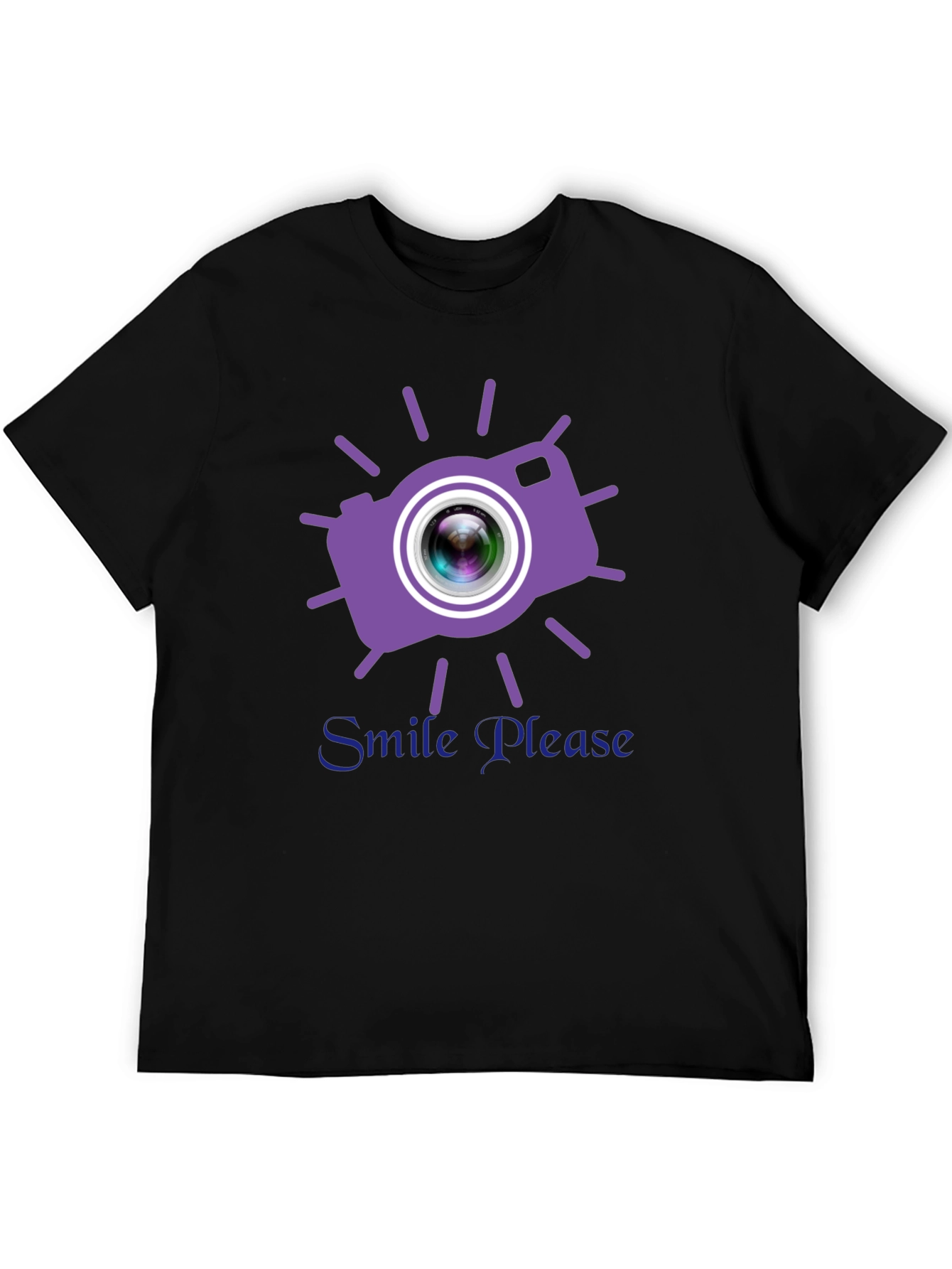 Smile Please Camera Graphic T-Shirt