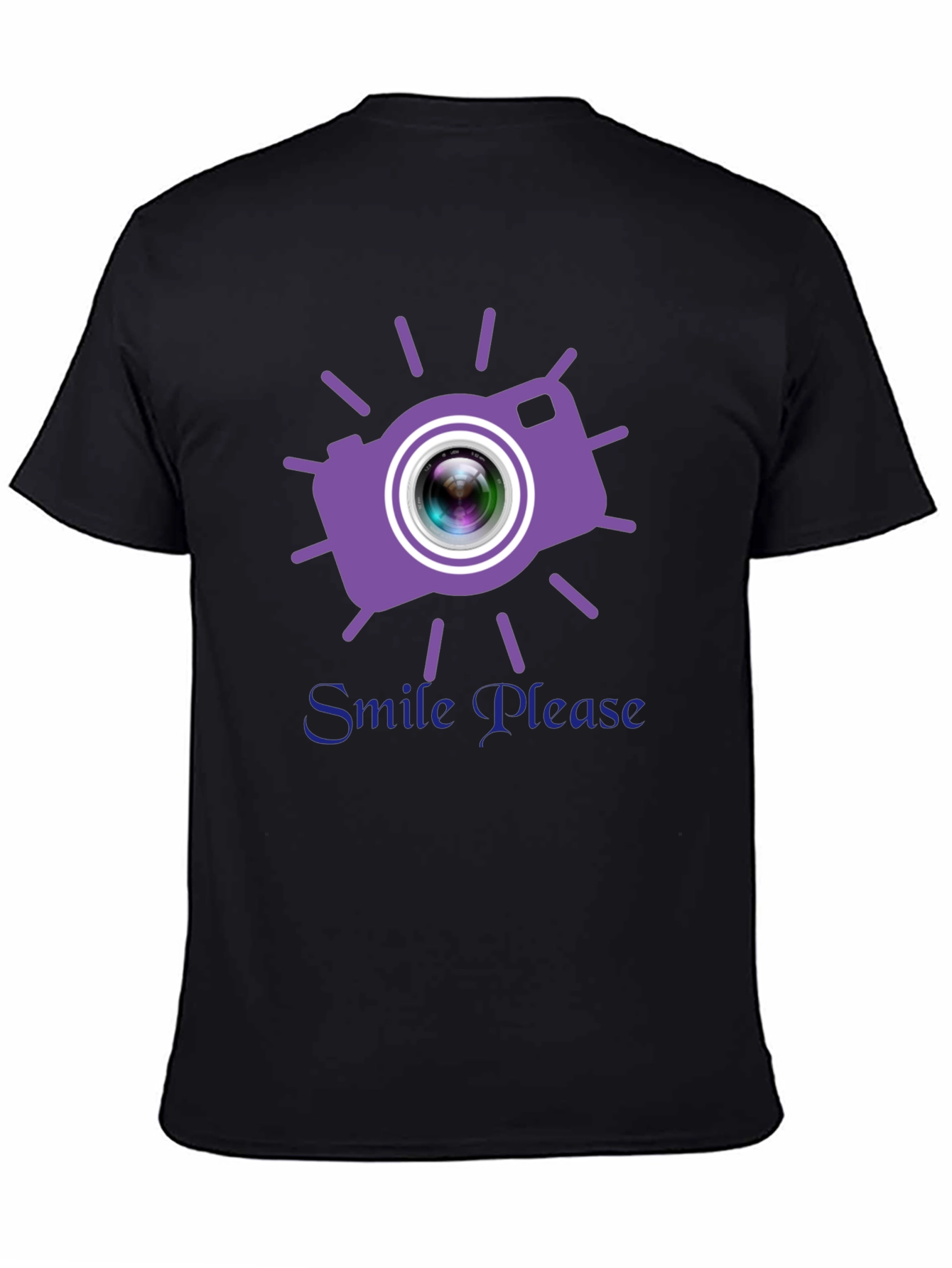 Smile Please Camera Graphic T-Shirt