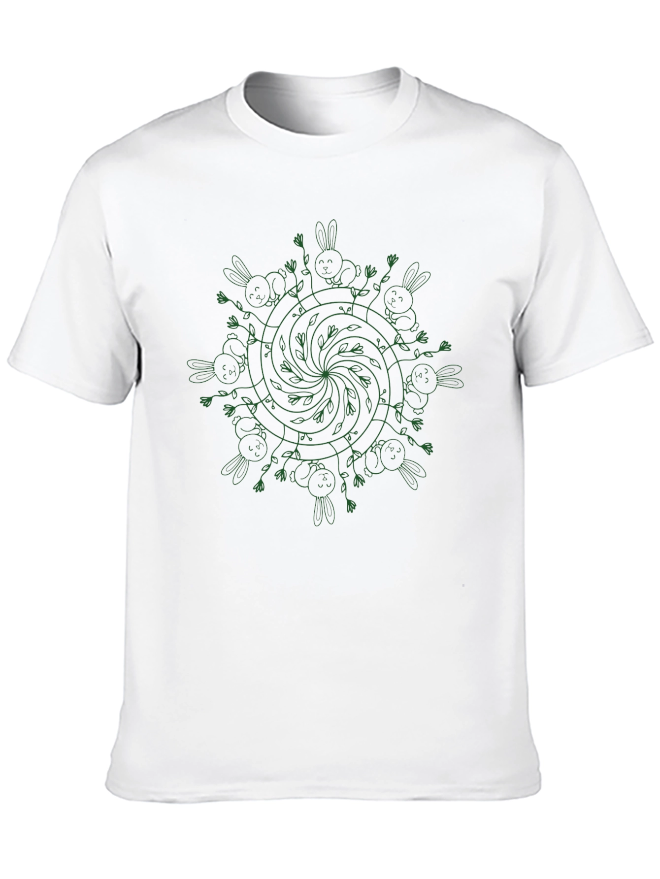 Whimsical Bunny Mandala Tee