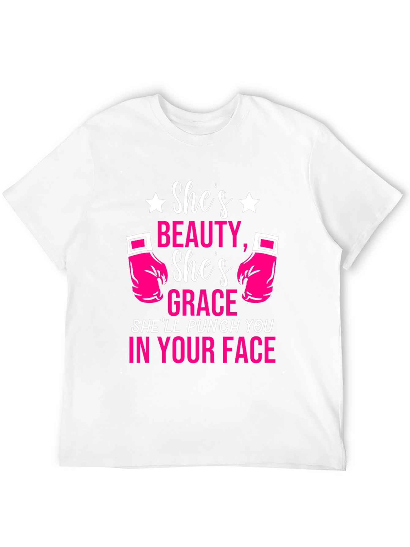 Shes Beauty Grace Punch Face Graphic Tee