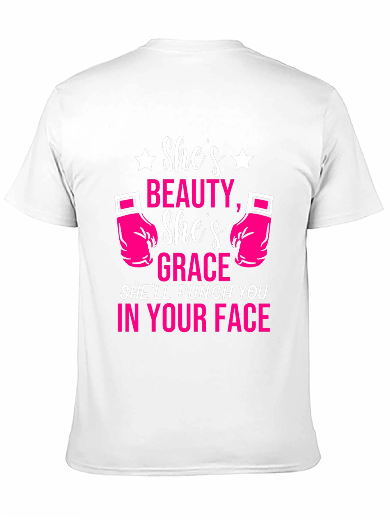 Shes Beauty Grace Punch Face Graphic Tee
