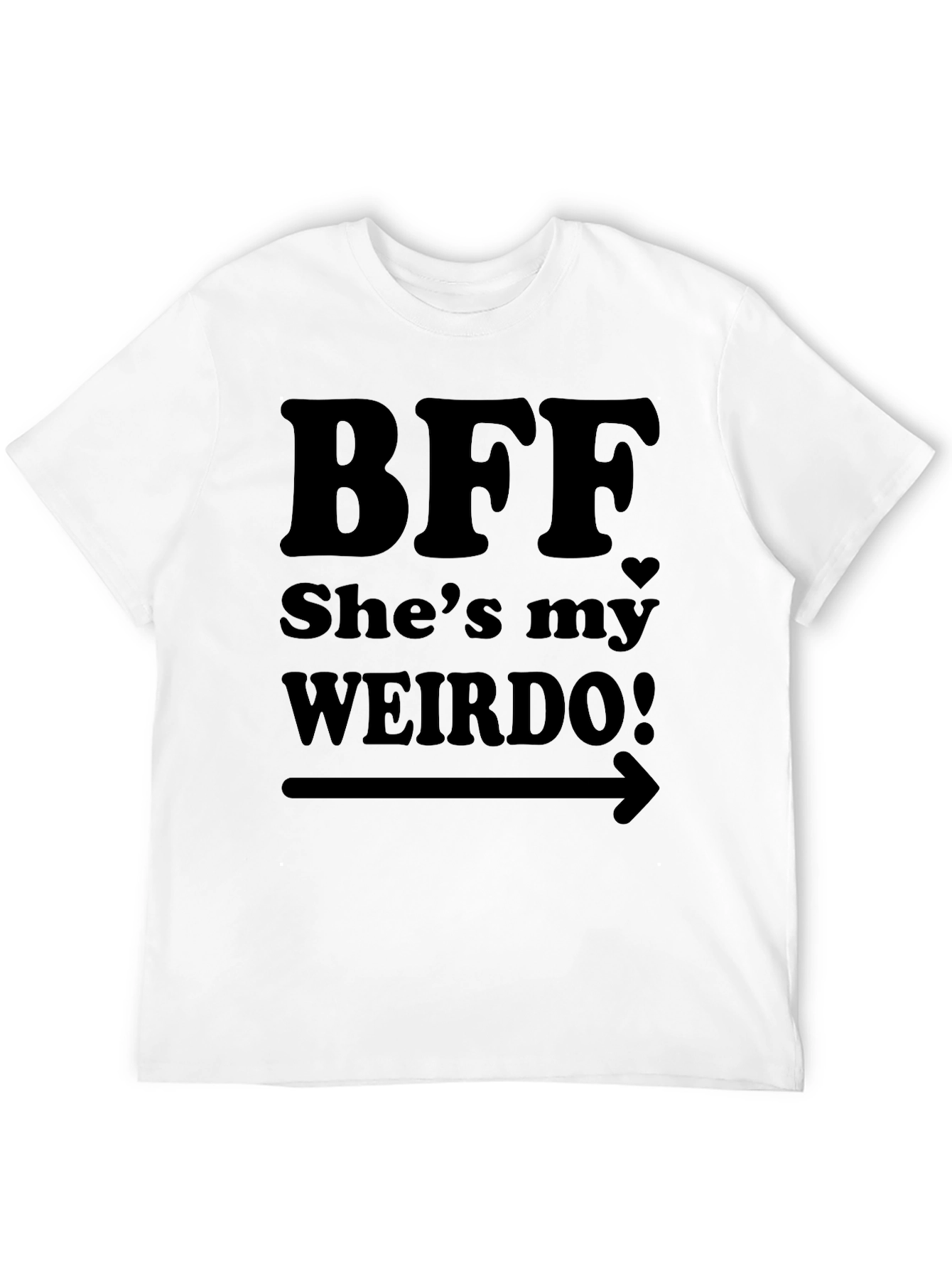 BFF Shes My Weirdo! Black T-Shirt