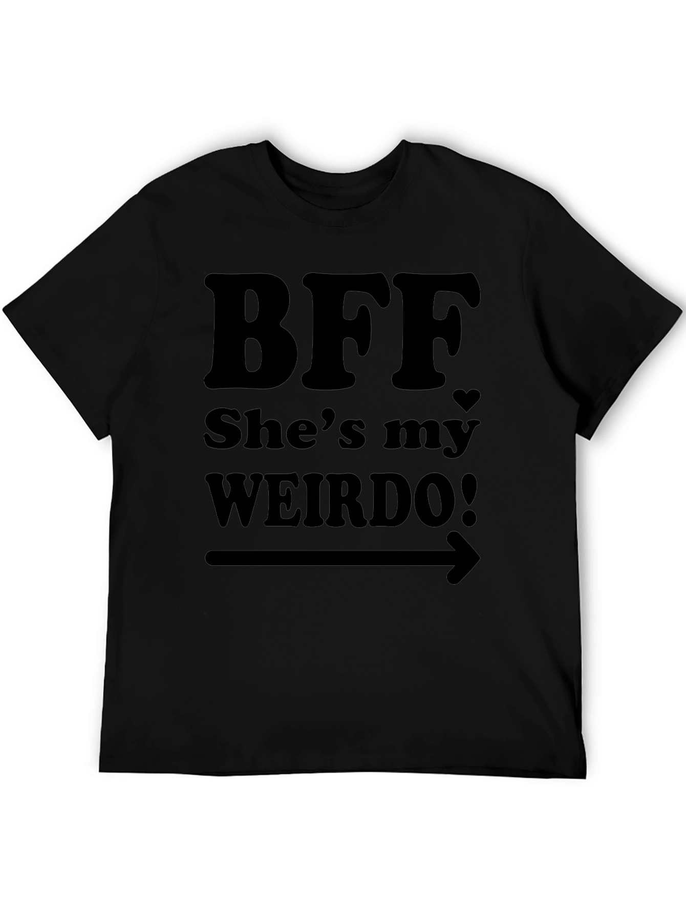 BFF Shes My Weirdo! Black T-Shirt