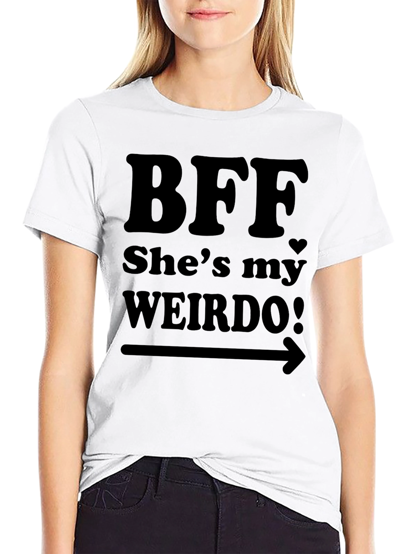 BFF Shes My Weirdo! Black T-Shirt