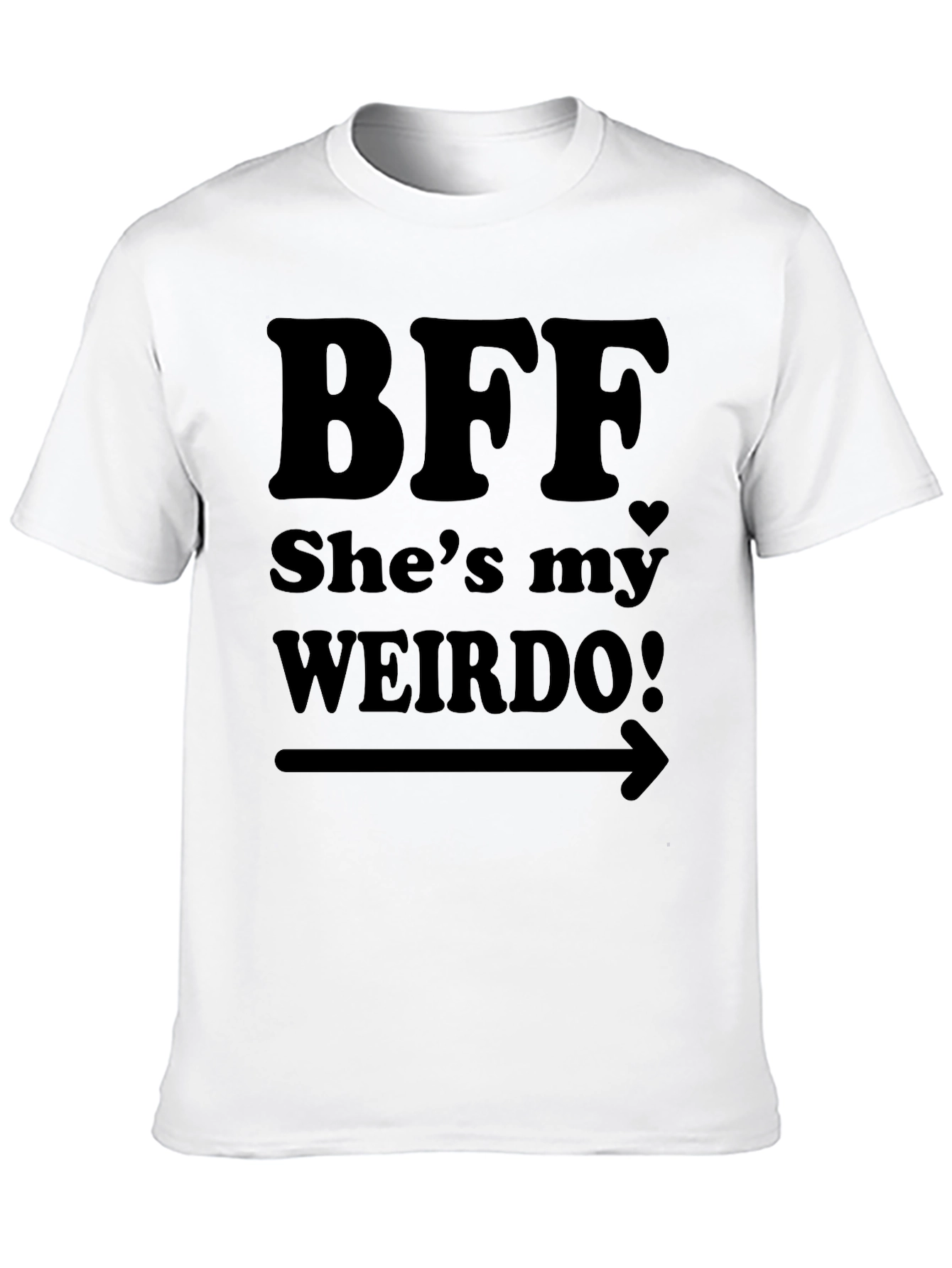BFF Shes My Weirdo! Black T-Shirt