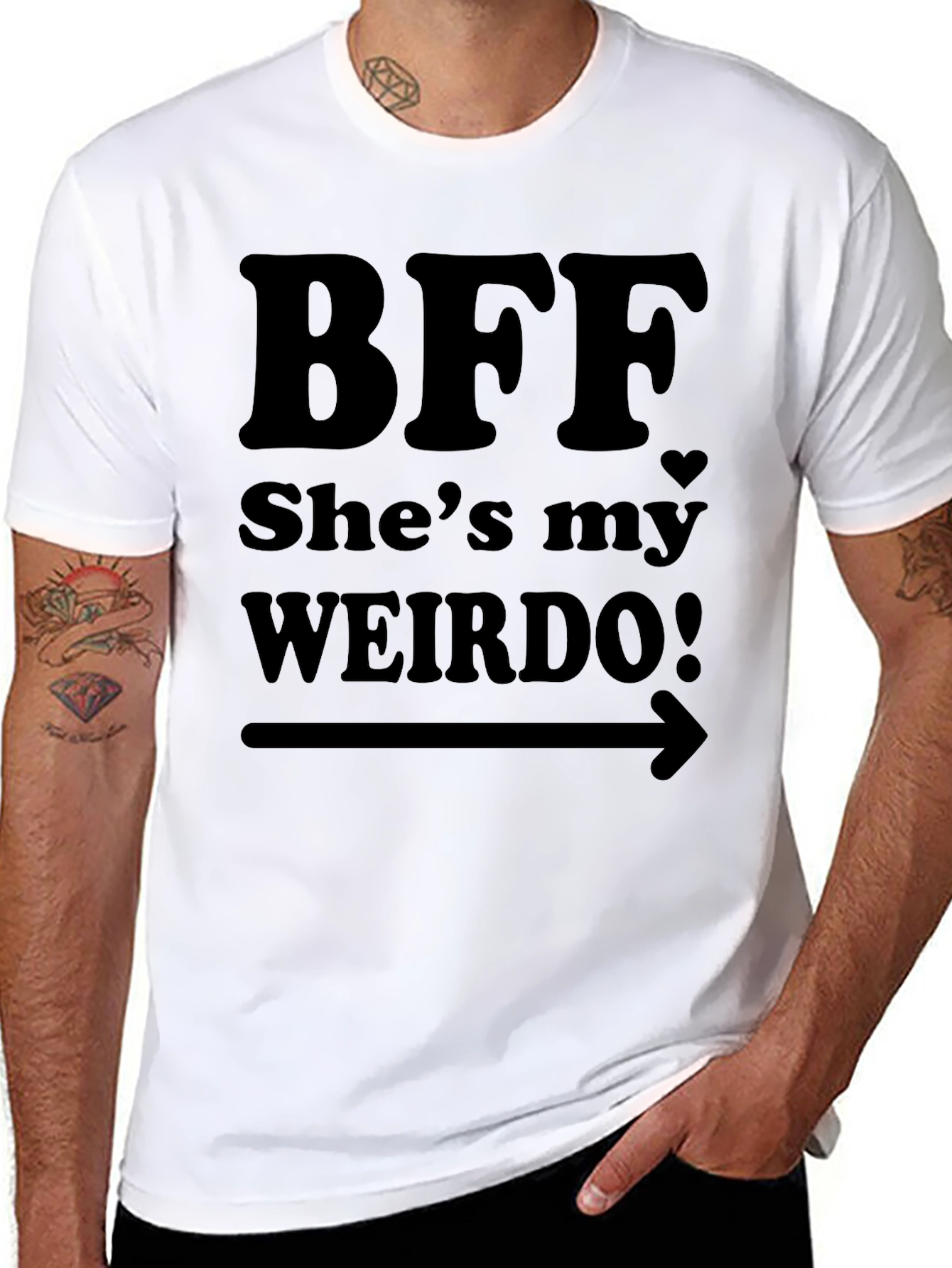 BFF Shes My Weirdo! Black T-Shirt